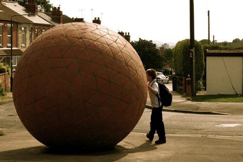 Rodney Harris, Giant Brick Sphere, 2007 - 2008