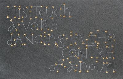 Incisive letterwork his touch 143198