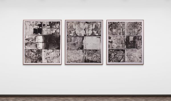 2 Lydia Halcrow Eight Score Walks Deluge 2022 Bideford Black ink wax carbon Somerset Paper 48 x 62cm 1747905906