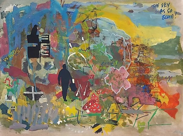 The Sky Was So Blue Liquitex Heavy Bodyon Mixed Media Paper A3 Adam Grose March2024 1717795429