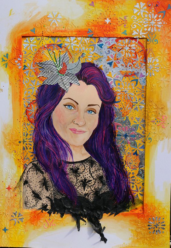 Annalee finished portrait in decorated Mount 1722099121