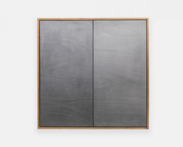 Untitled Bob James 2021 graphite on maple panels with oak frame 84 x 84 cm copy 1737579428